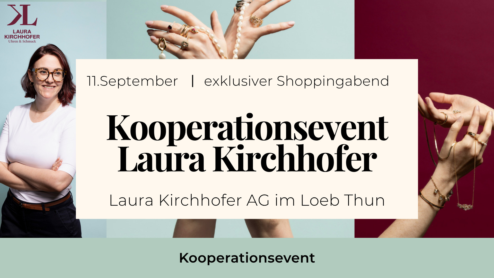 Kooperationsevent Laura Kirchhofer am 11. Septemper 2026 im Loeb Thun