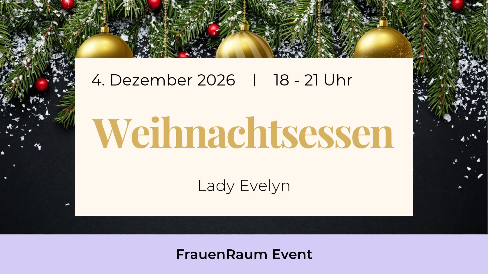 Weihnachtsessen für selbstständige Frauen