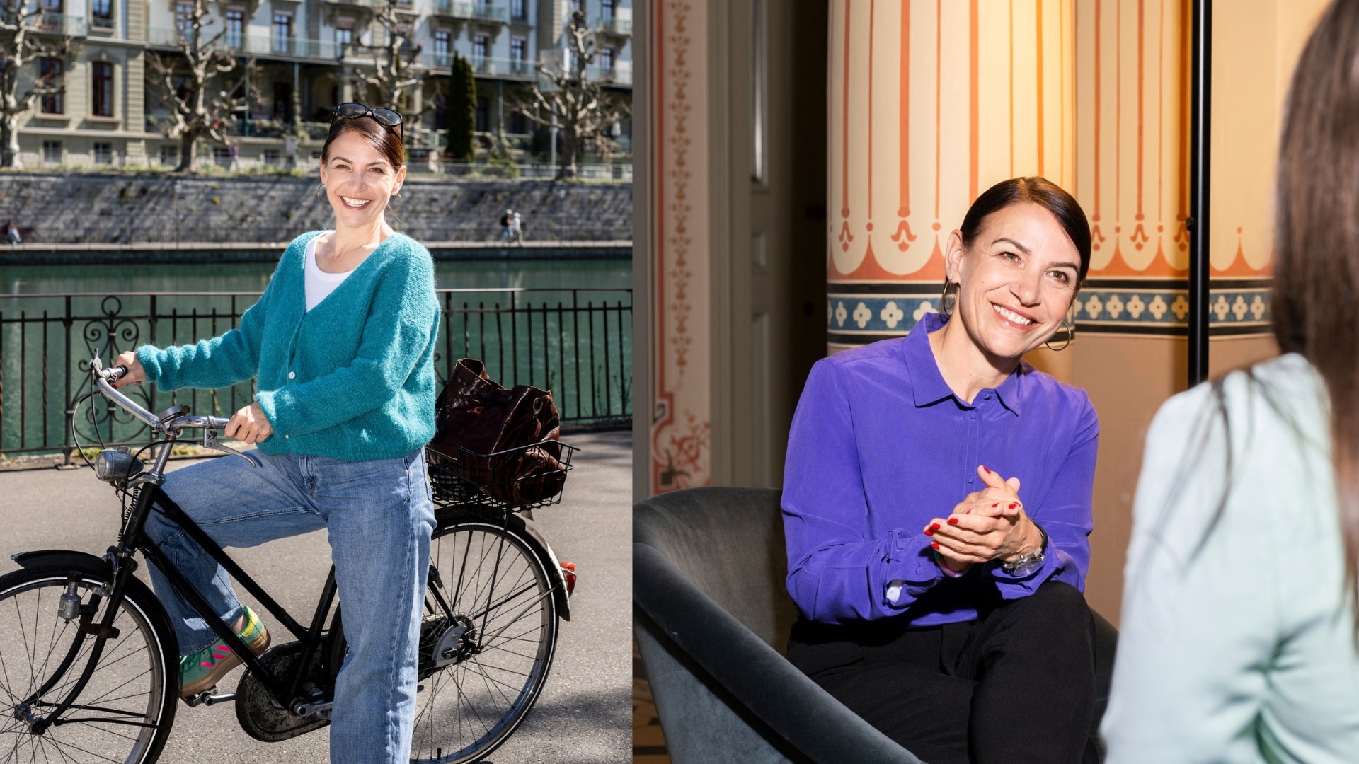 Andrea de Meuron Fotocollage vom Mitglied vom FrauenRaum Netzwerk Andrea de Meuron Gemeinderätin Stadt Thun